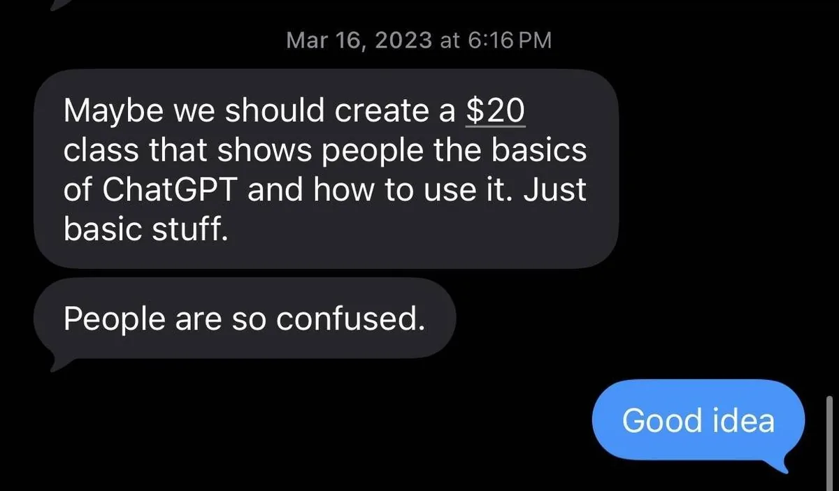 The text conversation that started it all